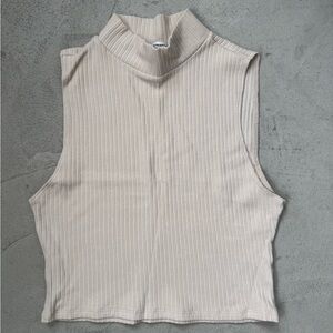Reformation Sleeveless Ribbed Crop Top